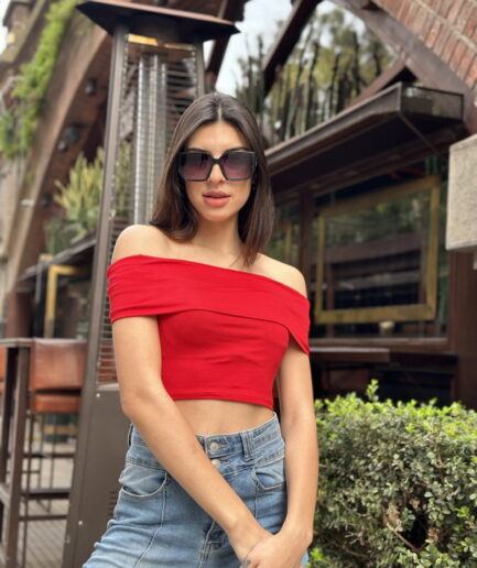 401-TOP STRAPLESS(cuello bote)-viscosa