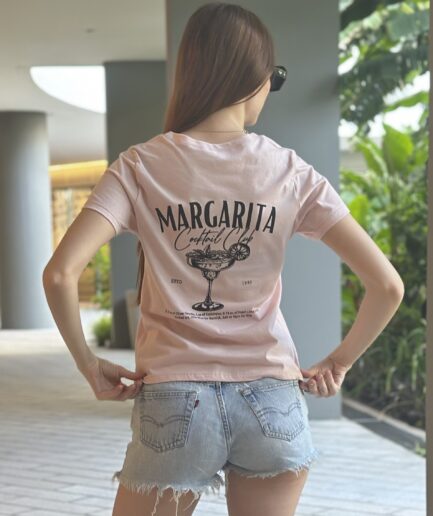 150-MARGARITA COCKTAIL CLUB -algodon - rosa