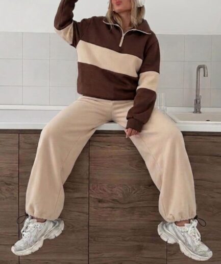 776-Buzo Con CUELLO/CIERRE(Combinado)-frizado